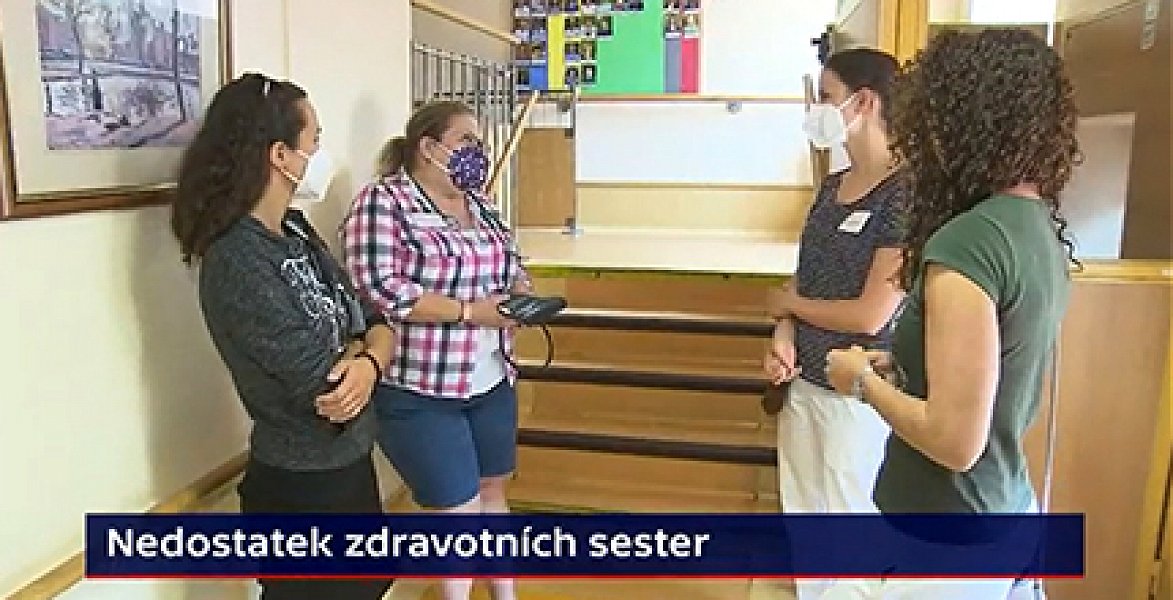 Reportáž na ČT24: Nedostatek zdravotních sester v nemocnicích i v domovech pro seniory