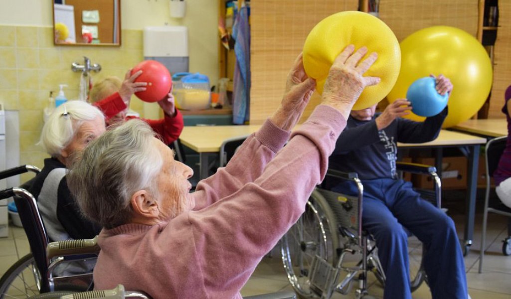 Skupinové cvičení v Sue Ryder